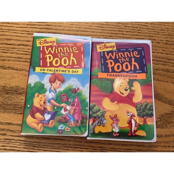 Disney Other - Disney Winnie the Pooh VHS Lot Un-Valentine's Day Frankenpooh Clamshell Cases